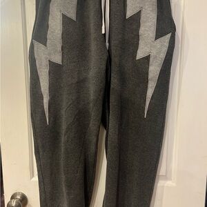 Men's Super Fresh Charcoal Joggers with Lightning Design